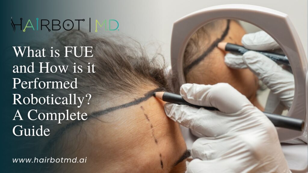 what FUE is and how it is performed robotically?