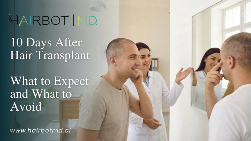 10 days after hair transplant